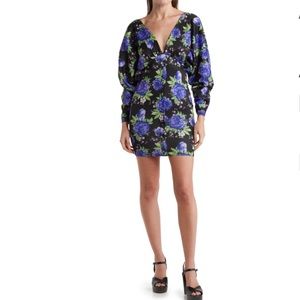 ASOS DESIGN Floral Long Sleeve Minidress